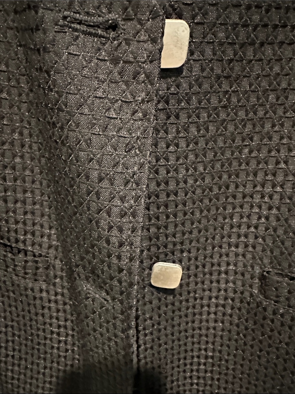 Maggie Barnes Black Textured Boxy Blazer with metal Buttons - Picture 4 of 10